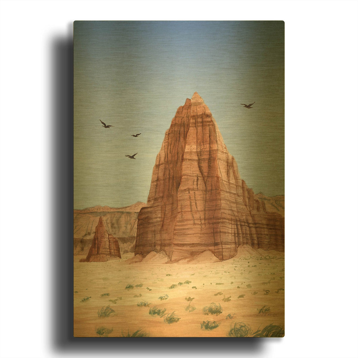 'Capitol Reef 2' By Brett Blumenthal Gold Metal Wall Art
