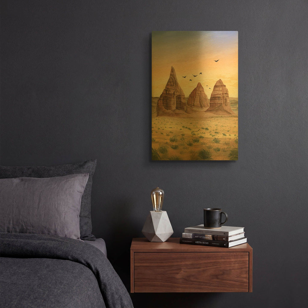 'Capitol Reef' By Brett Blumenthal Gold Metal Wall Art
