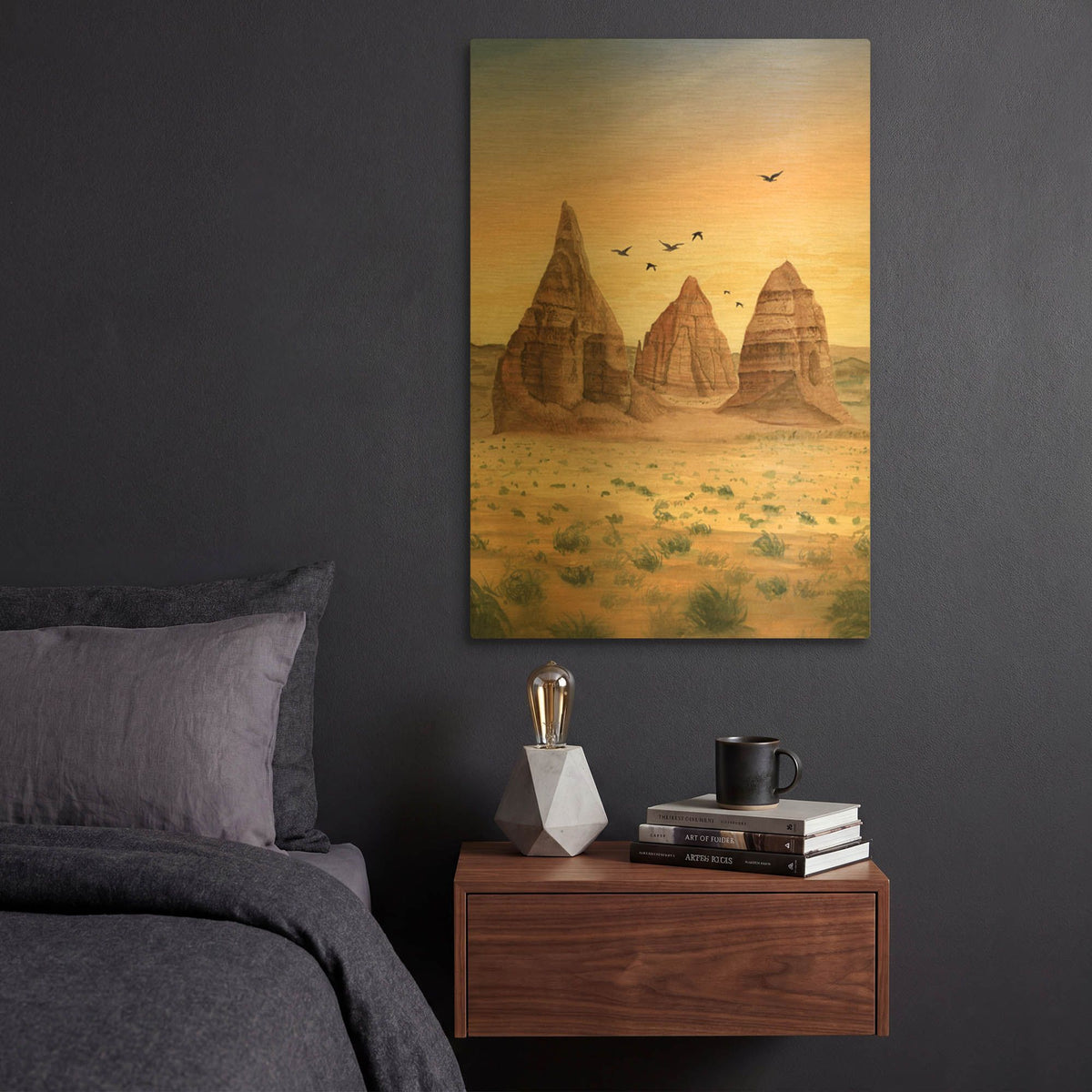 'Capitol Reef' By Brett Blumenthal Gold Metal Wall Art