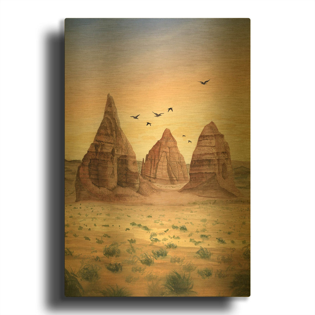 'Capitol Reef' By Brett Blumenthal Gold Metal Wall Art
