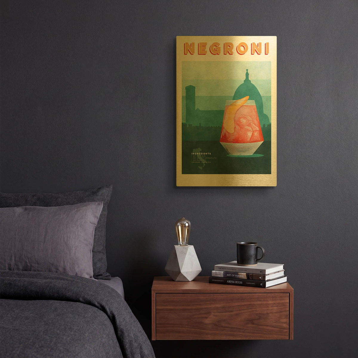 'Classic Cocktails 2' By Brett Blumenthal Gold Metal Wall Art