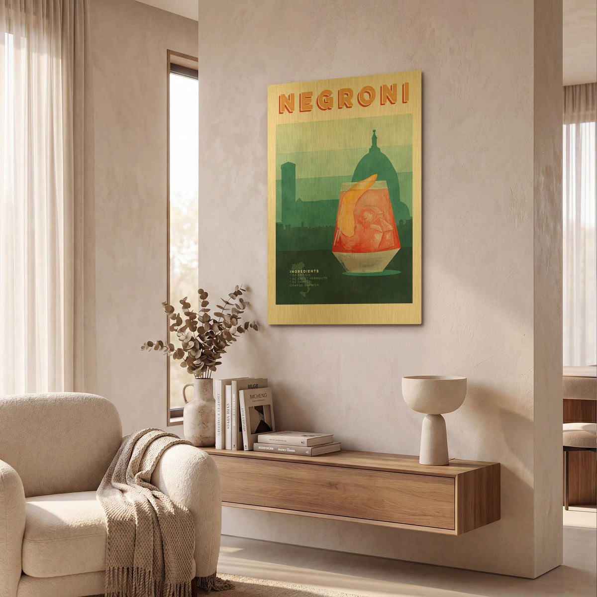 'Classic Cocktails 2' By Brett Blumenthal Gold Metal Wall Art