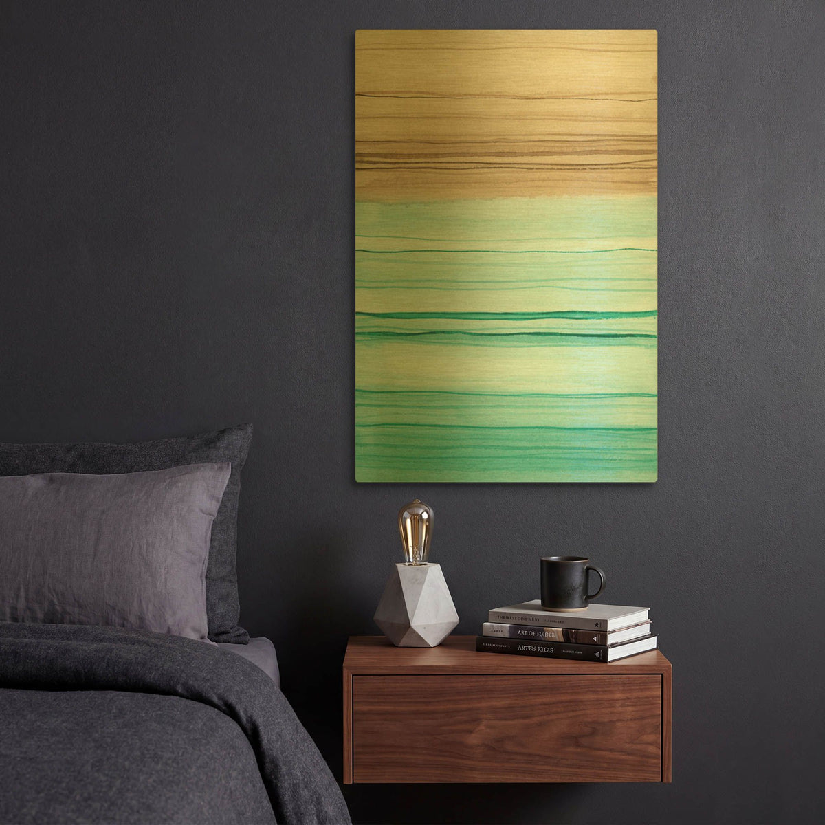 'Coastal Vibes 1' By Brett Blumenthal Gold Metal Wall Art