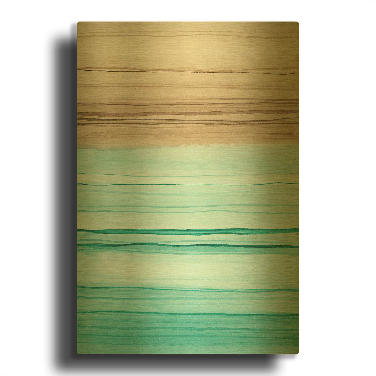 'Coastal Vibes 1' By Brett Blumenthal Gold Metal Wall Art