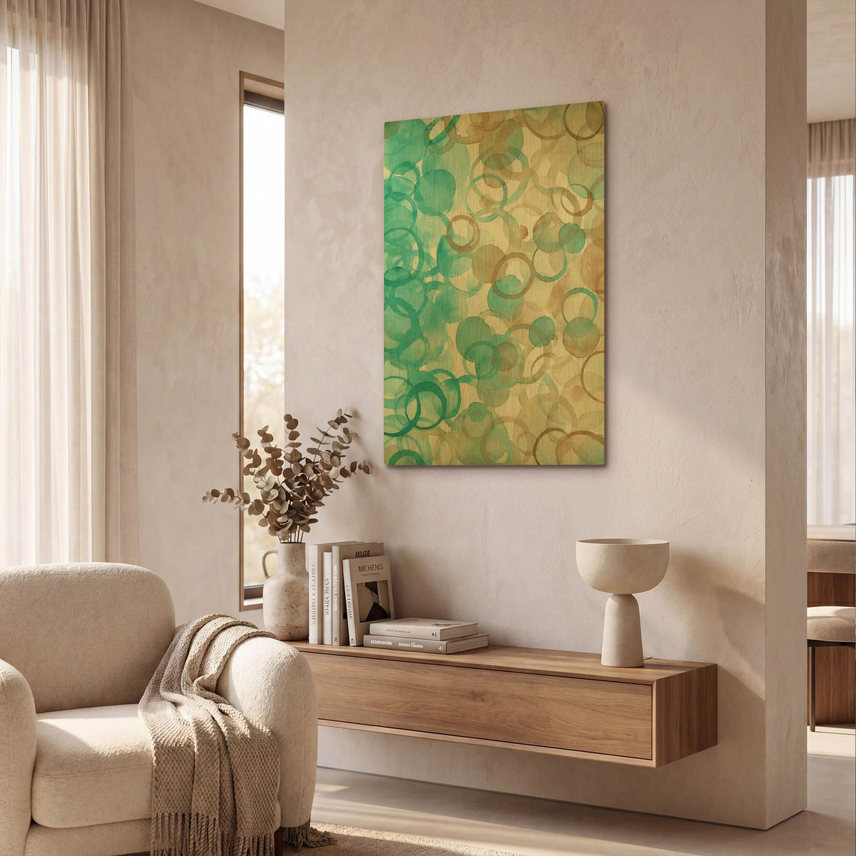 'Coastal Vibes 2' By Brett Blumenthal Gold Metal Wall Art
