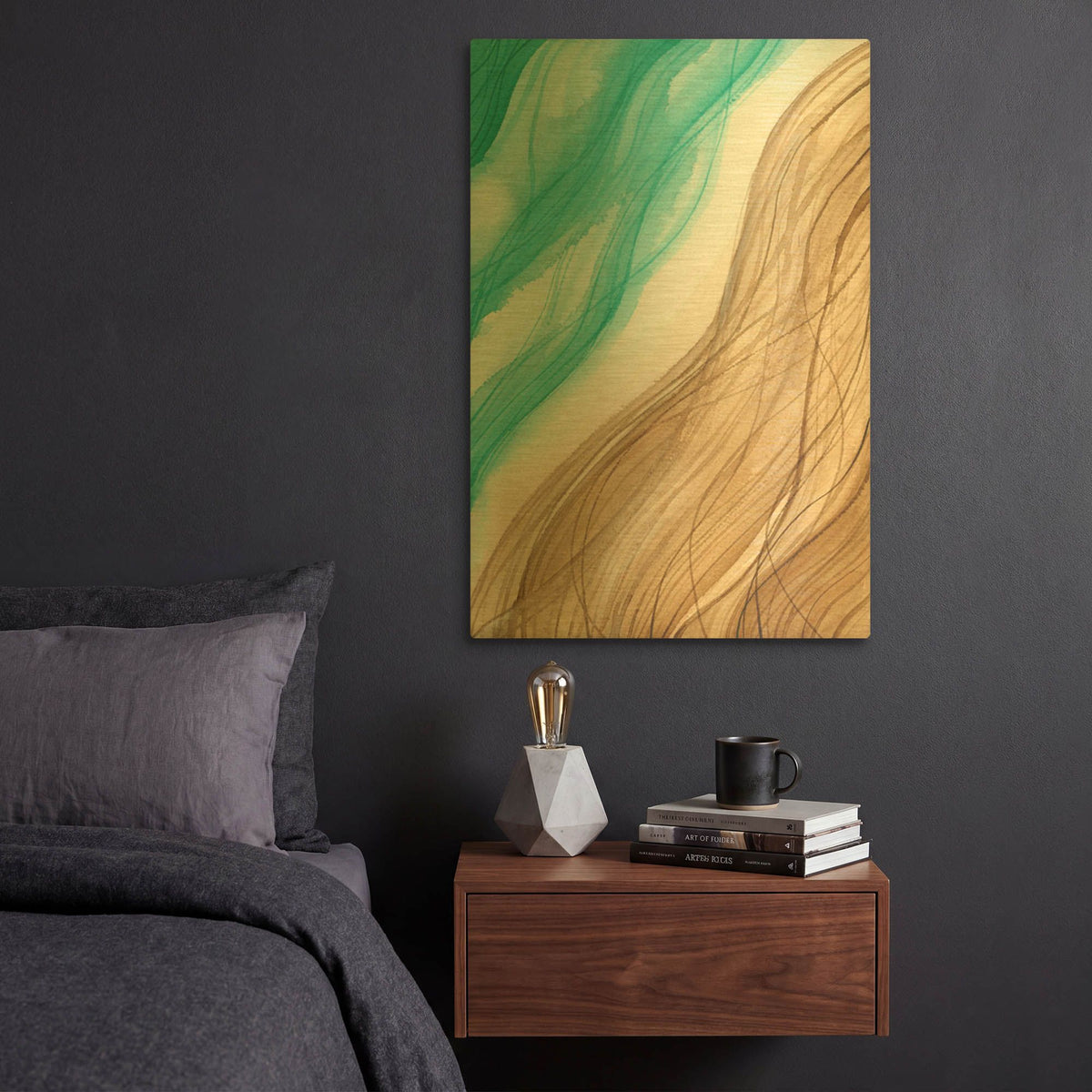 'Coastal Vibes 3' By Brett Blumenthal Gold Metal Wall Art