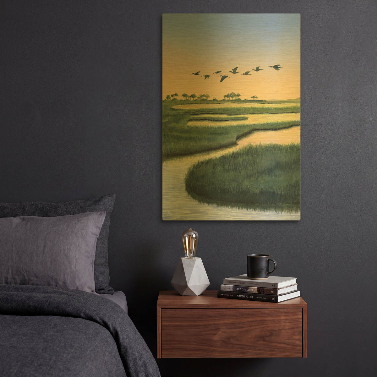 'Everglades' By Brett Blumenthal Gold Metal Wall Art
