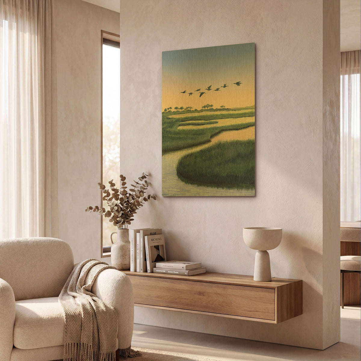 'Everglades' By Brett Blumenthal Gold Metal Wall Art