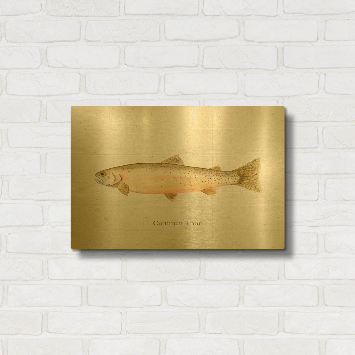 'Fishful Thinking 4' By Brett Blumenthal Gold Metal Wall Art