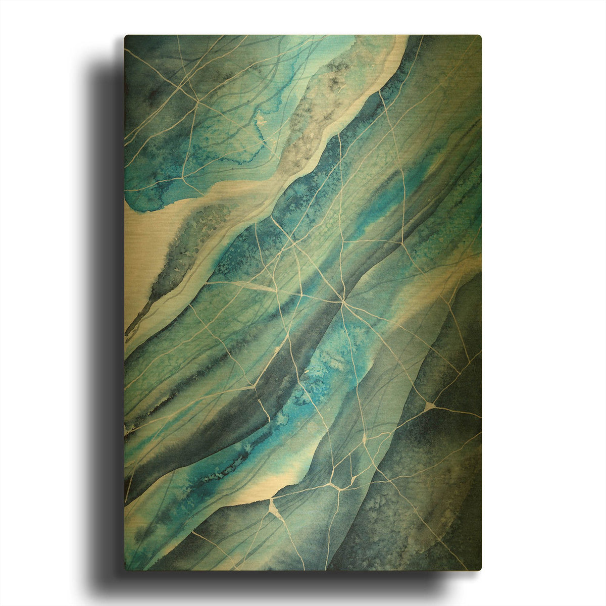 'Glacial Perspectives 2' By Brett Blumenthal Gold Metal Wall Art