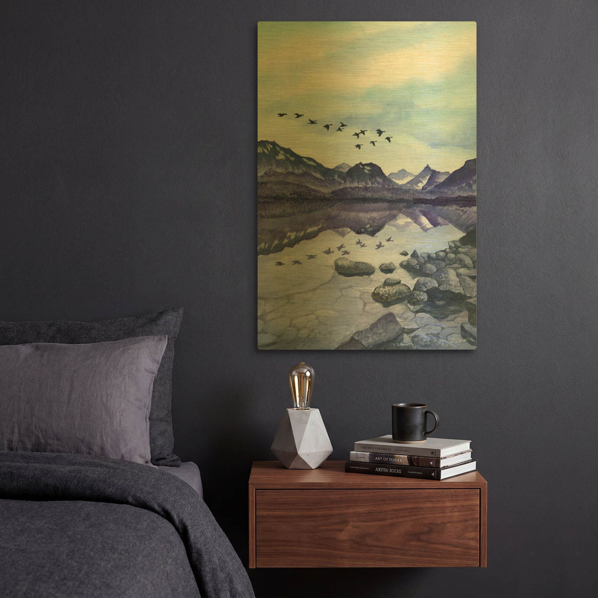 'Glacier 2' By Brett Blumenthal Gold Metal Wall Art