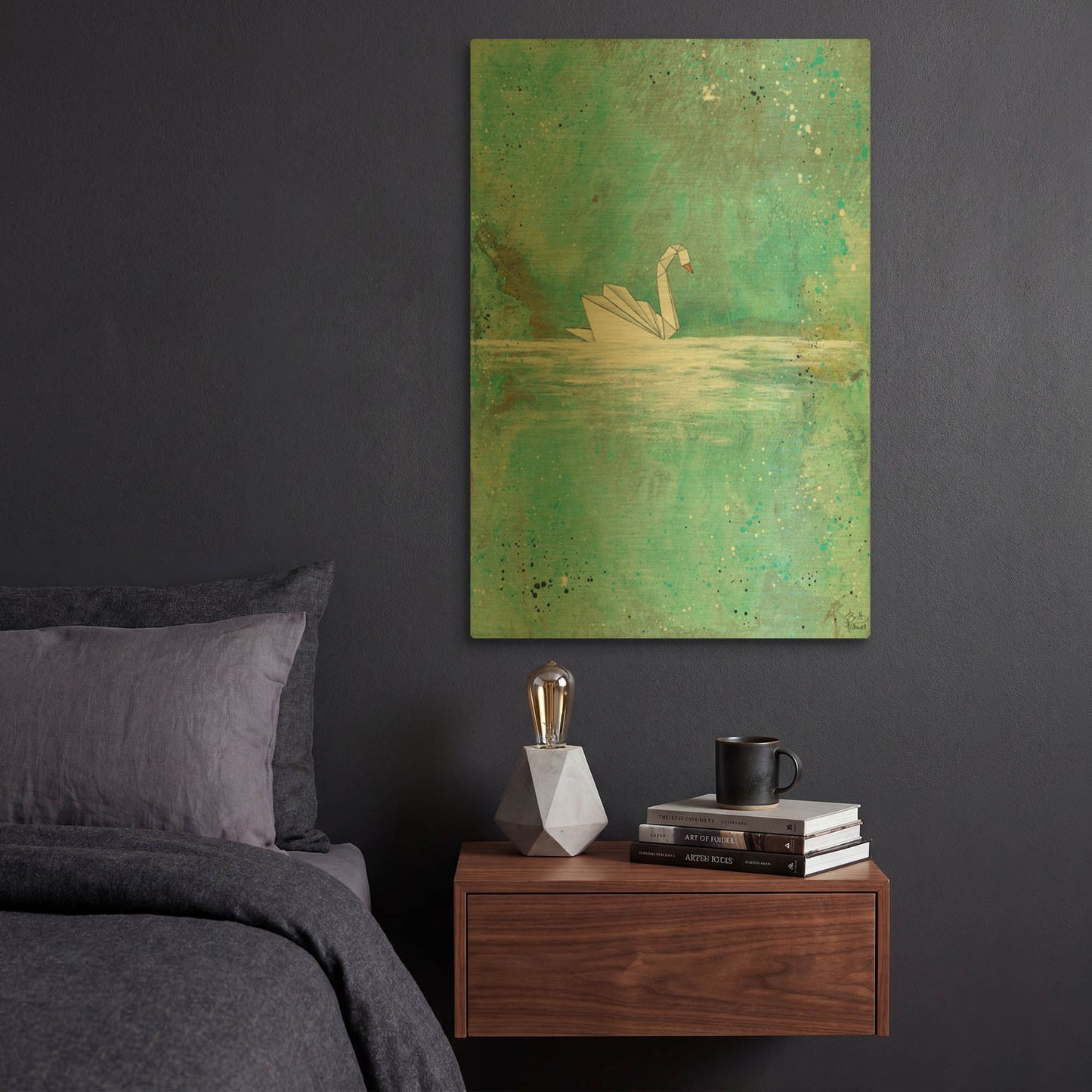 'Serenity Lake' By Britt Hallowell Gold Metal Wall Art