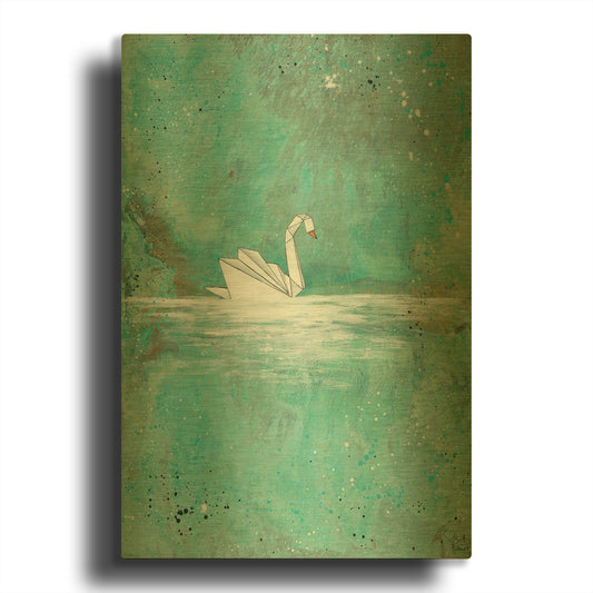 'Serenity Lake' By Britt Hallowell Gold Metal Wall Art