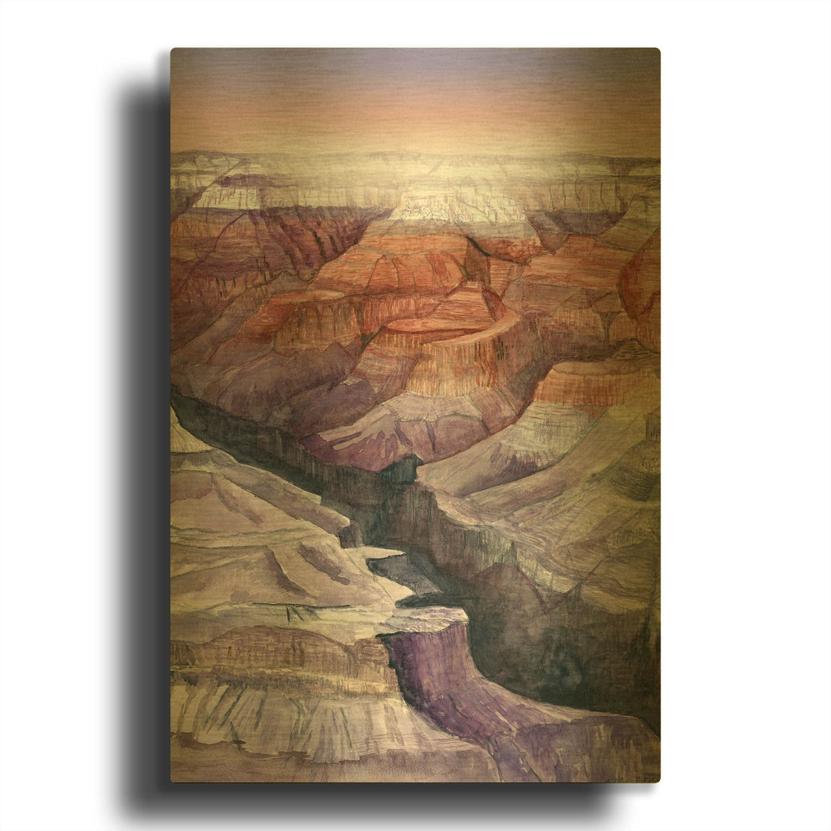 'Grand Canyon' By Brett Blumenthal Gold Metal Wall Art