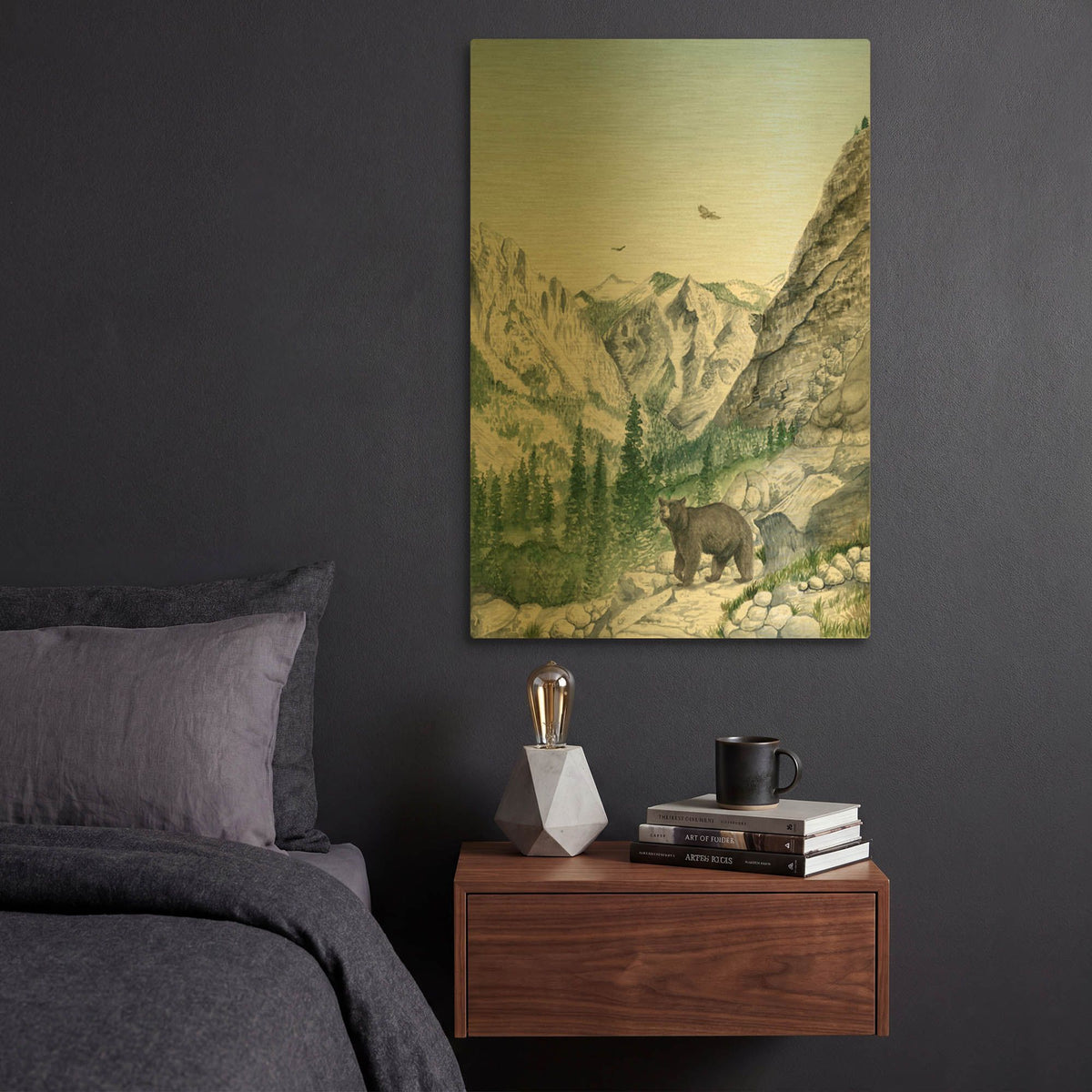 'Kings Canyon' By Brett Blumenthal Gold Metal Wall Art