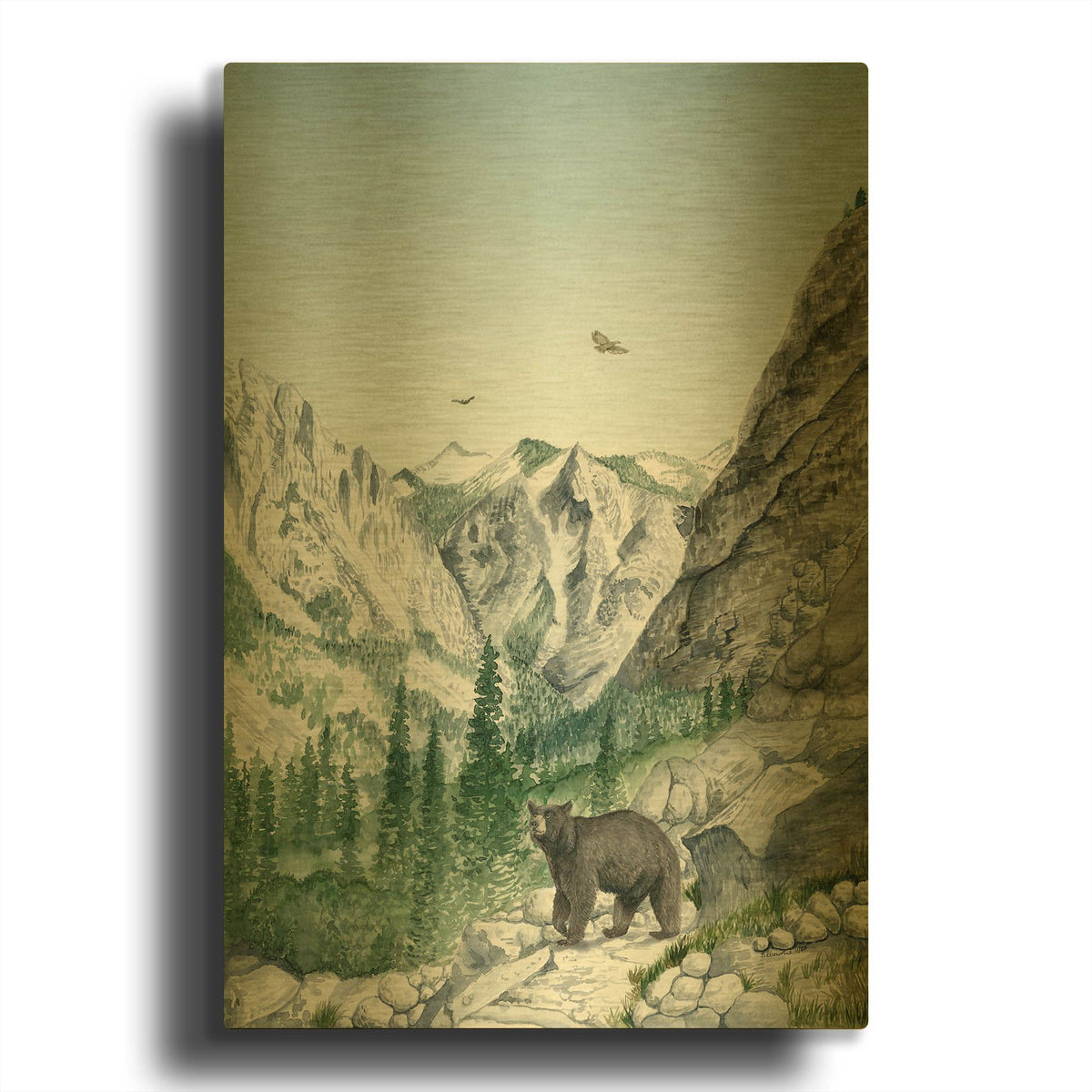 'Kings Canyon' By Brett Blumenthal Gold Metal Wall Art
