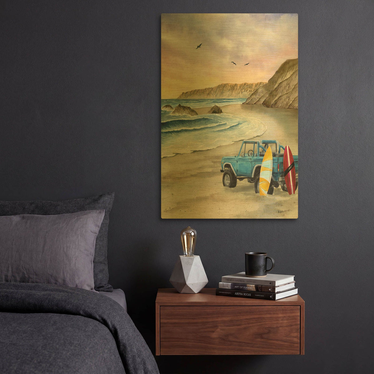 'Laguna Beach' By Brett Blumenthal Gold Metal Wall Art