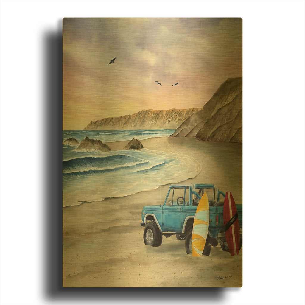 'Laguna Beach' By Brett Blumenthal Gold Metal Wall Art