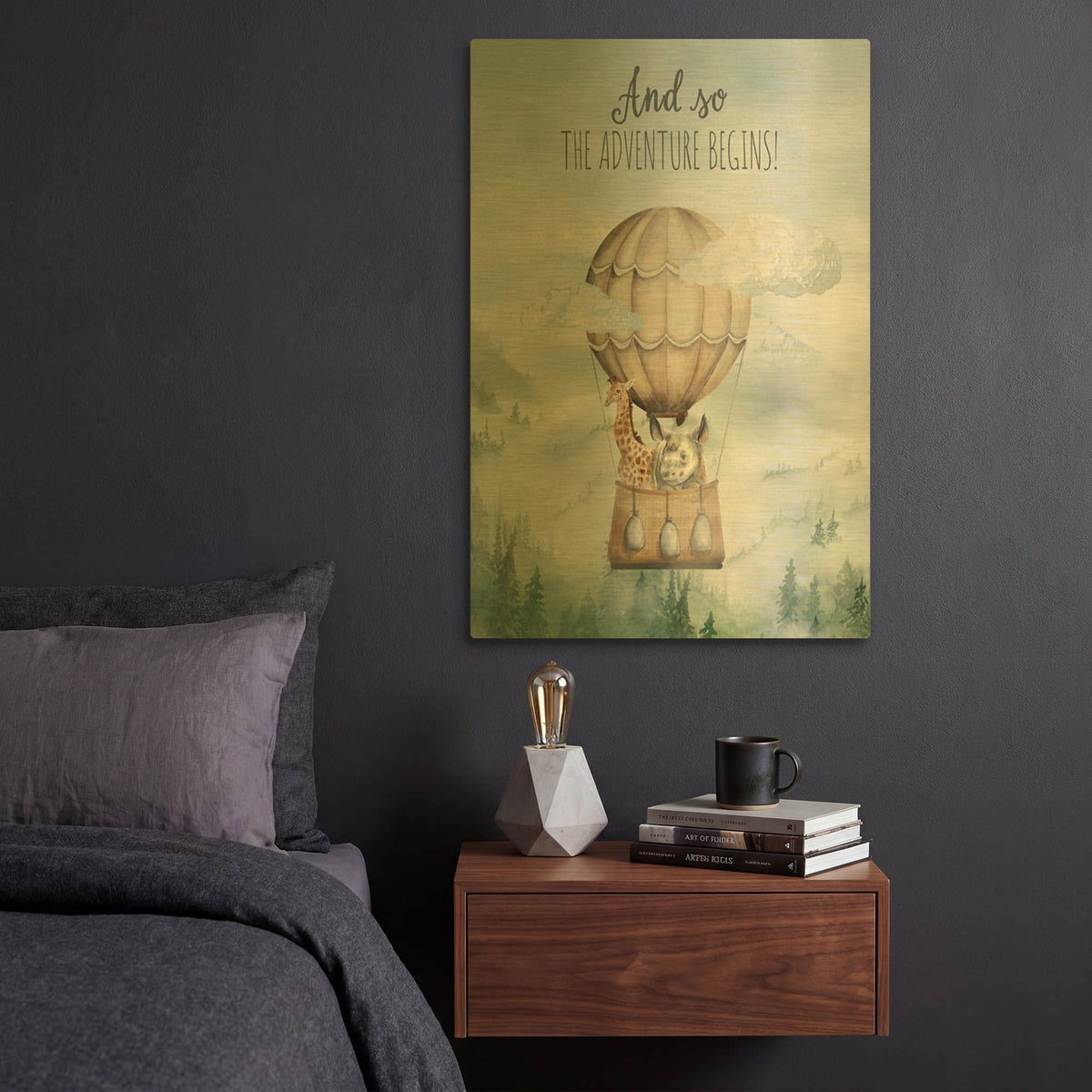 'Let's Go On An Adventure 1' By Brett Blumenthal Gold Metal Wall Art