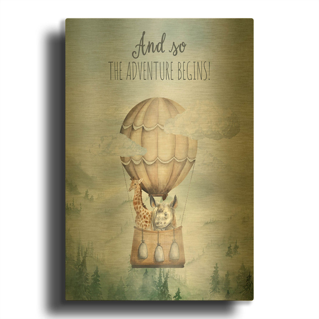 'Let's Go On An Adventure 1' By Brett Blumenthal Gold Metal Wall Art