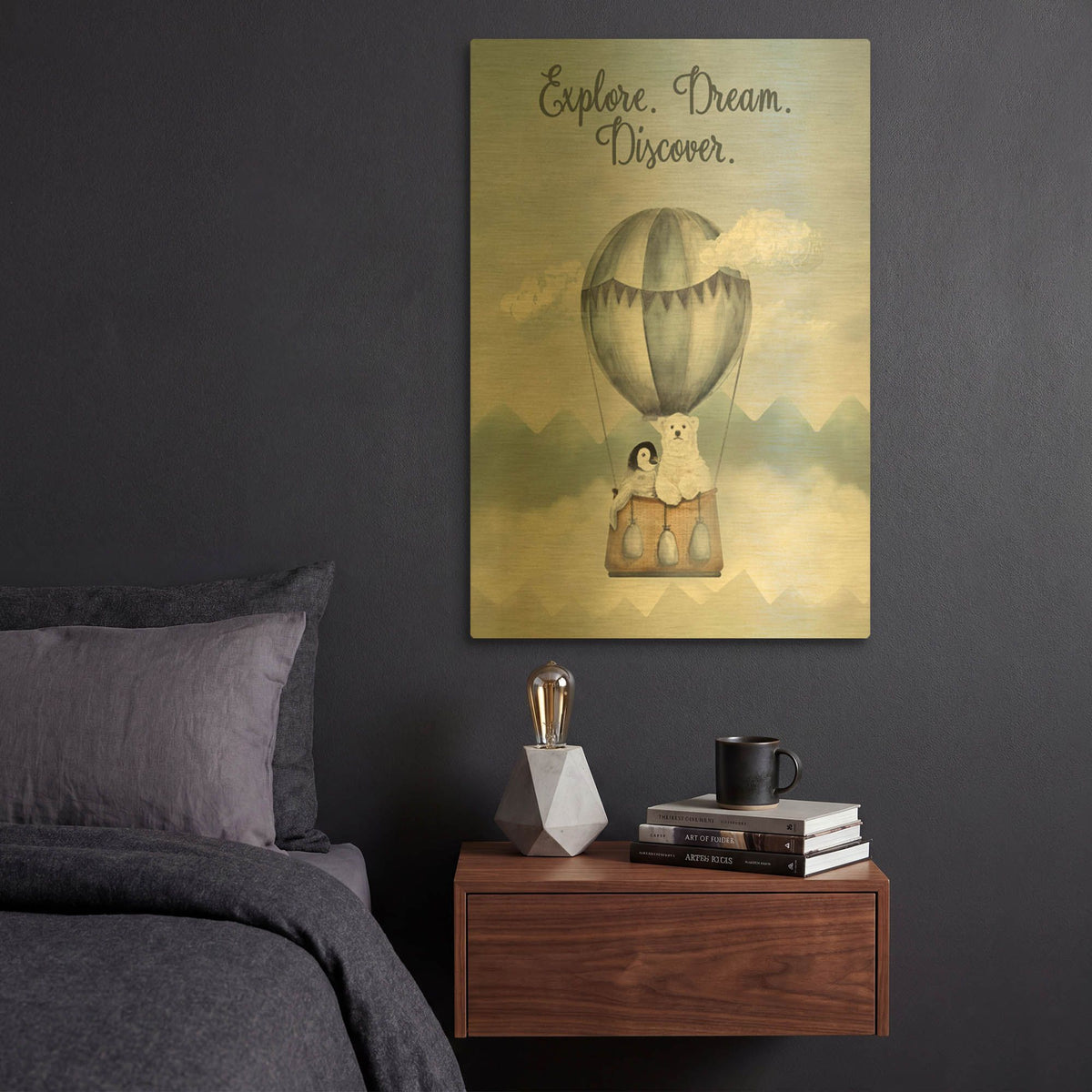 'Let's Go On An Adventure 2' By Brett Blumenthal Gold Metal Wall Art