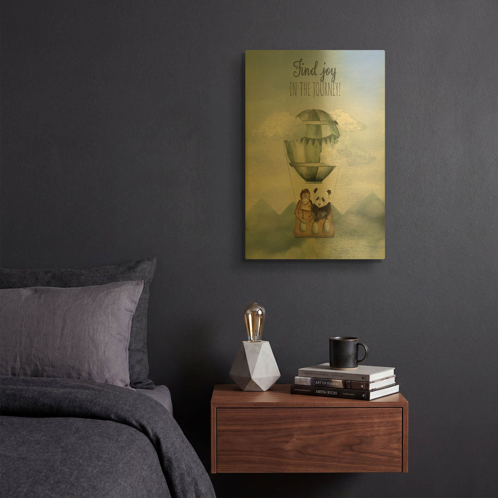 'Let's Go On An Adventure 3' By Brett Blumenthal Gold Metal Wall Art
