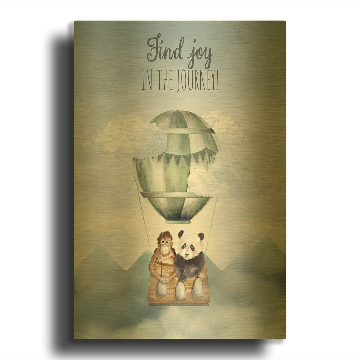 'Let's Go On An Adventure 3' By Brett Blumenthal Gold Metal Wall Art