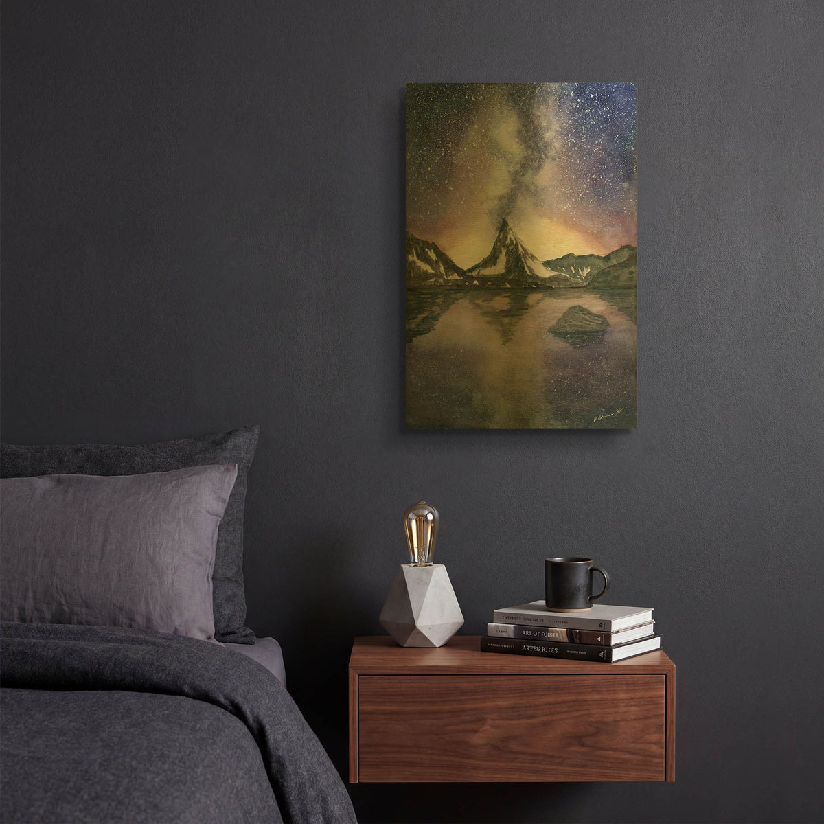 'Matterhorn Zermatt' By Brett Blumenthal Gold Metal Wall Art