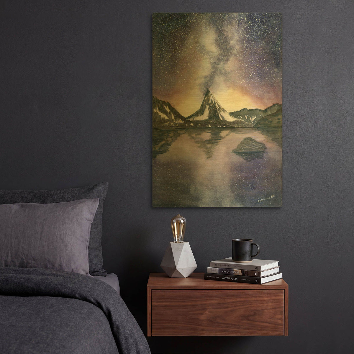 'Matterhorn Zermatt' By Brett Blumenthal Gold Metal Wall Art