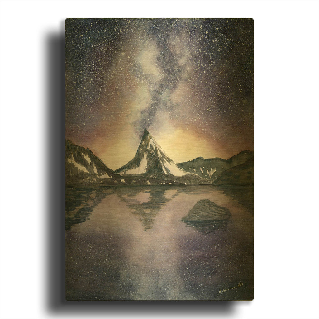 'Matterhorn Zermatt' By Brett Blumenthal Gold Metal Wall Art