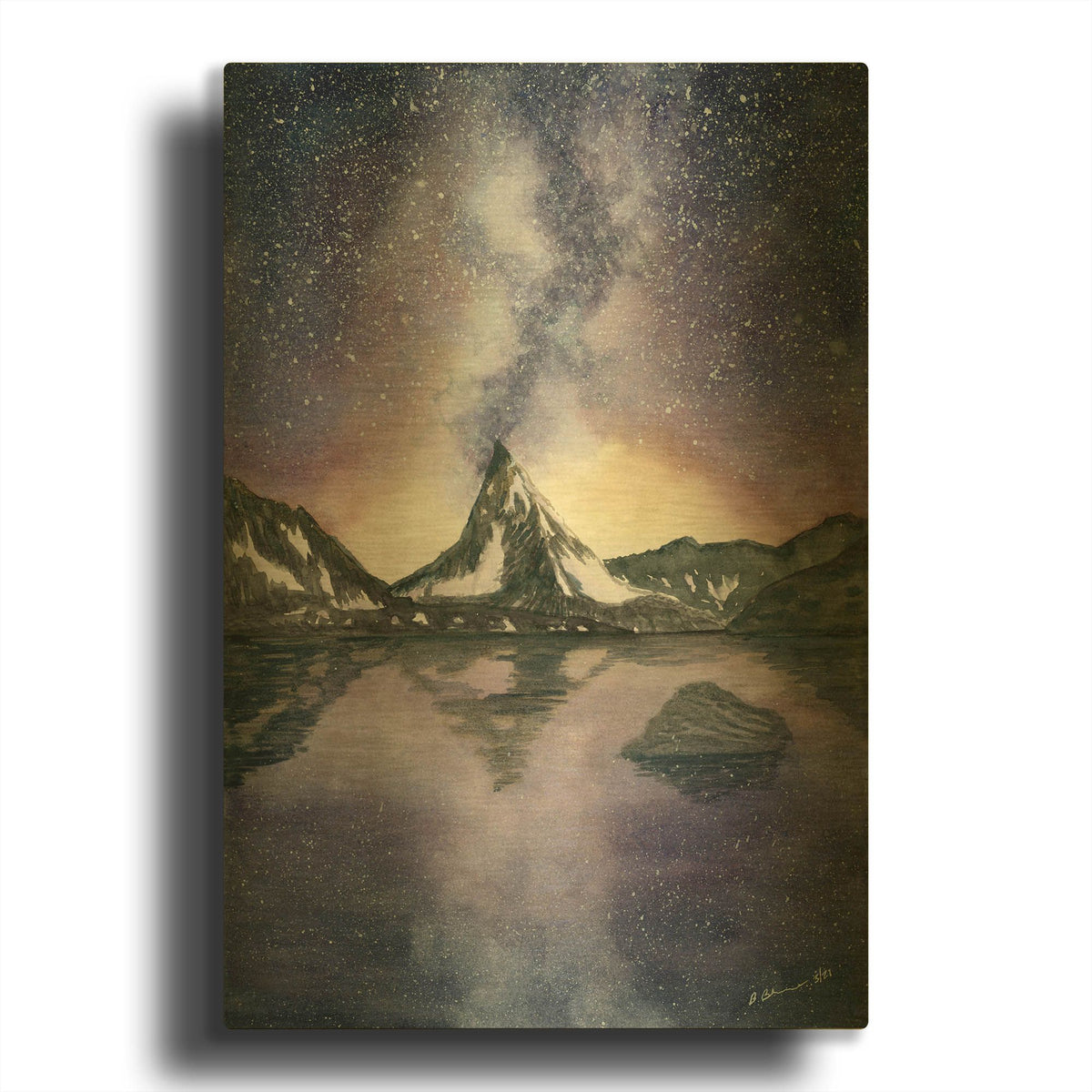 'Matterhorn Zermatt' By Brett Blumenthal Gold Metal Wall Art