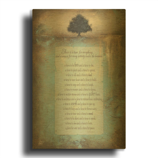 'Time for Everything' By Britt Hallowell Gold Metal Wall Art
