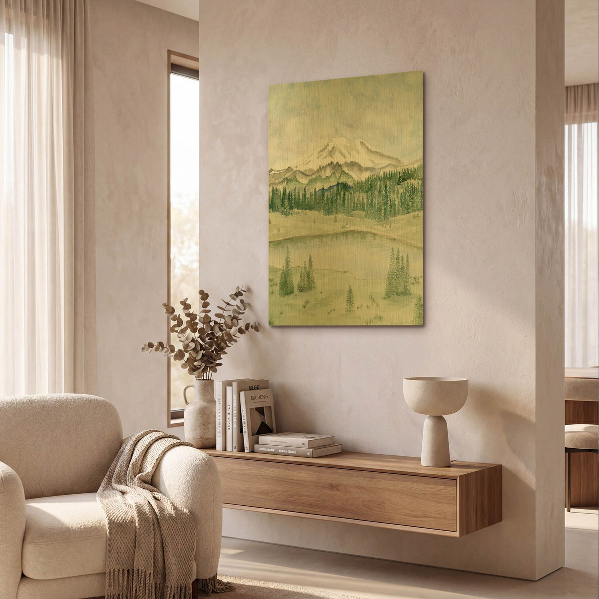 'Mount Rainier' By Brett Blumenthal Gold Metal Wall Art