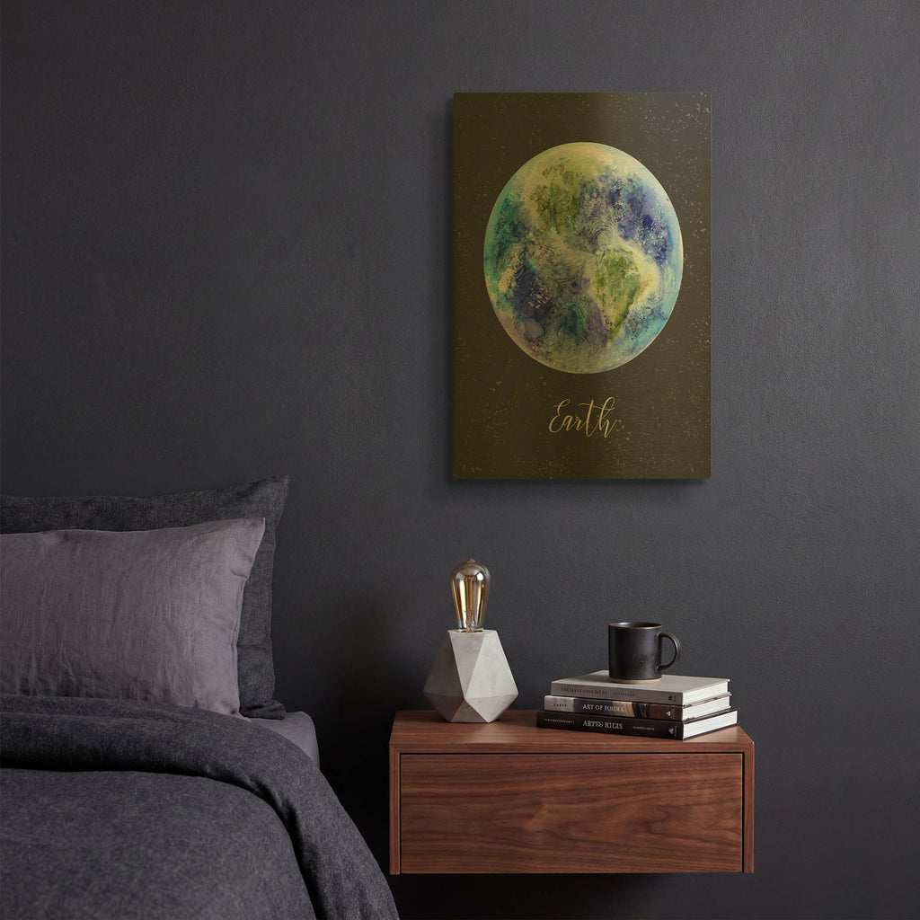 'Out Of This World 10' By Brett Blumenthal Gold Metal Wall Art