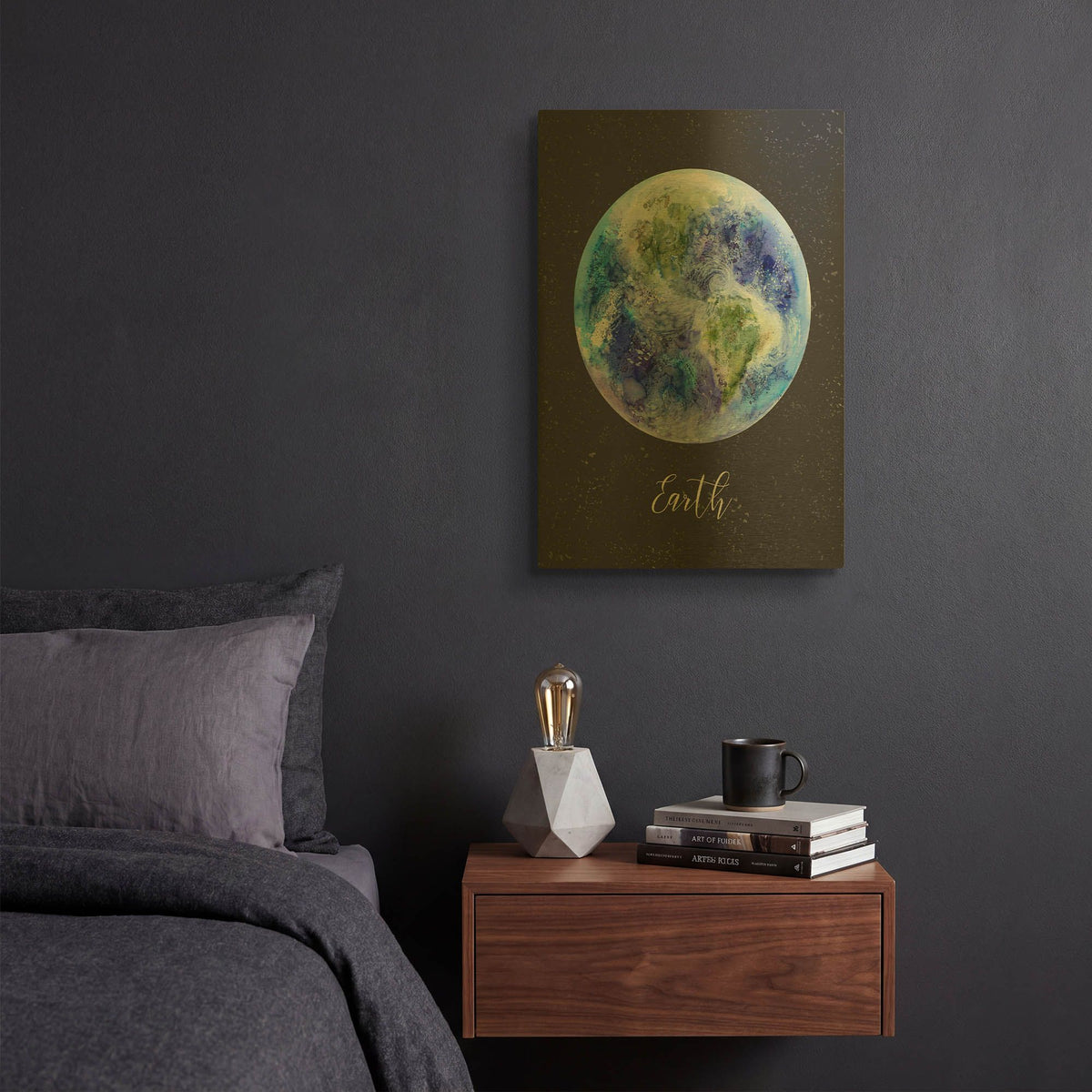 'Out Of This World 10' By Brett Blumenthal Gold Metal Wall Art