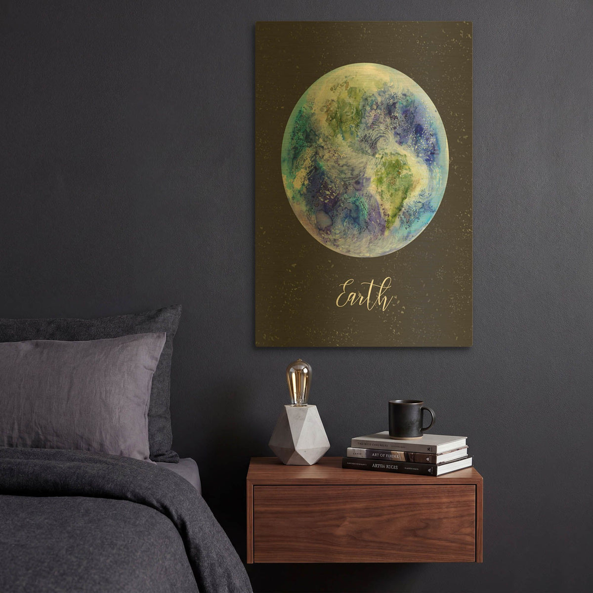 'Out Of This World 10' By Brett Blumenthal Gold Metal Wall Art