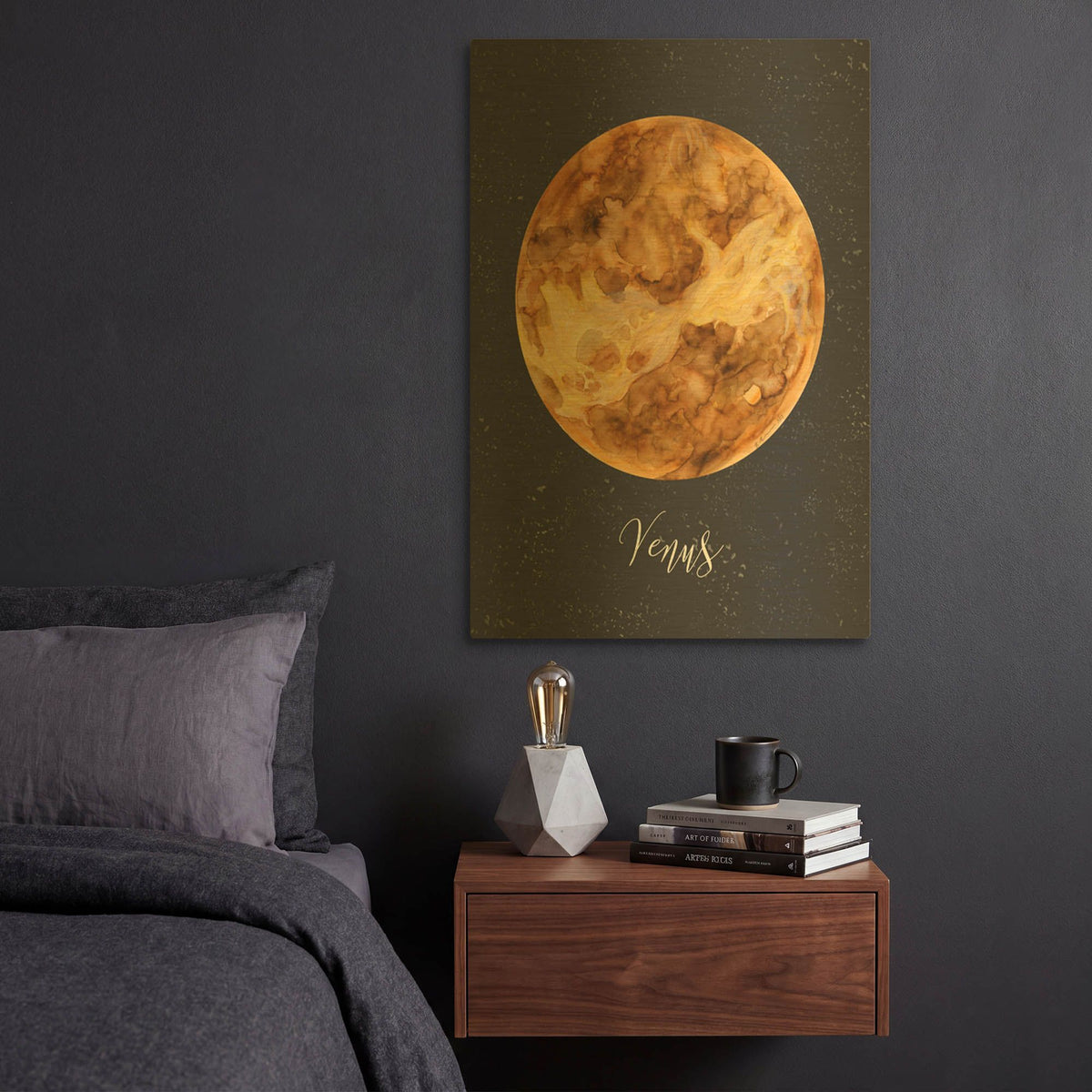 'Out Of This World 6' By Brett Blumenthal Gold Metal Wall Art