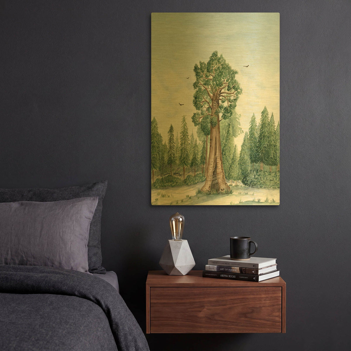 'Sequoia' By Brett Blumenthal Gold Metal Wall Art