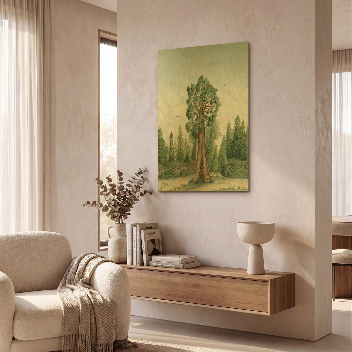 'Sequoia' By Brett Blumenthal Gold Metal Wall Art