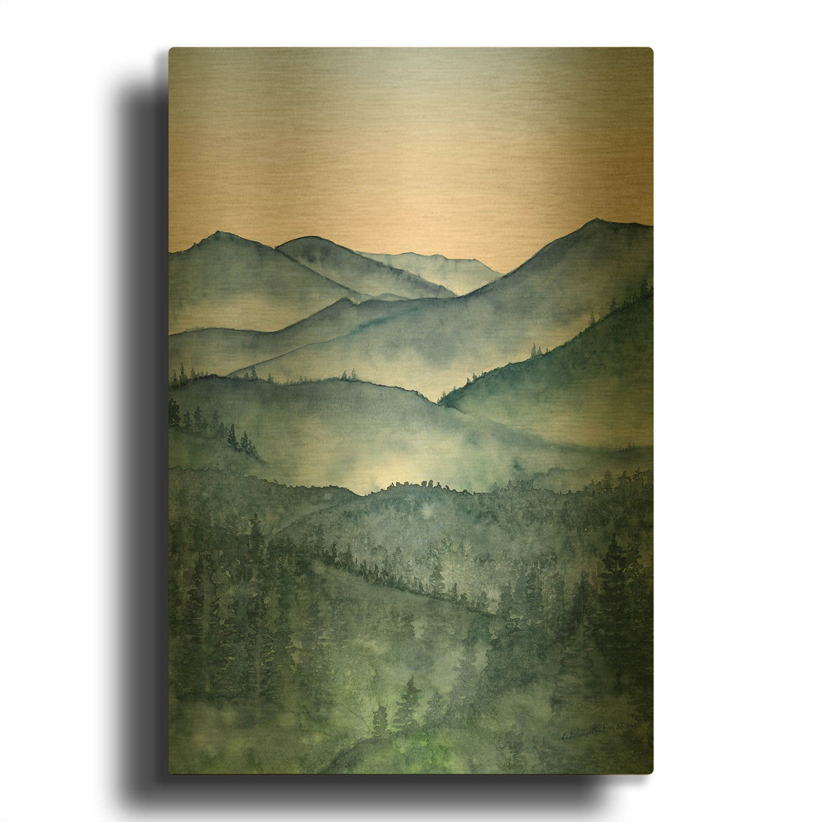 'Shenadoah' By Brett Blumenthal Gold Metal Wall Art