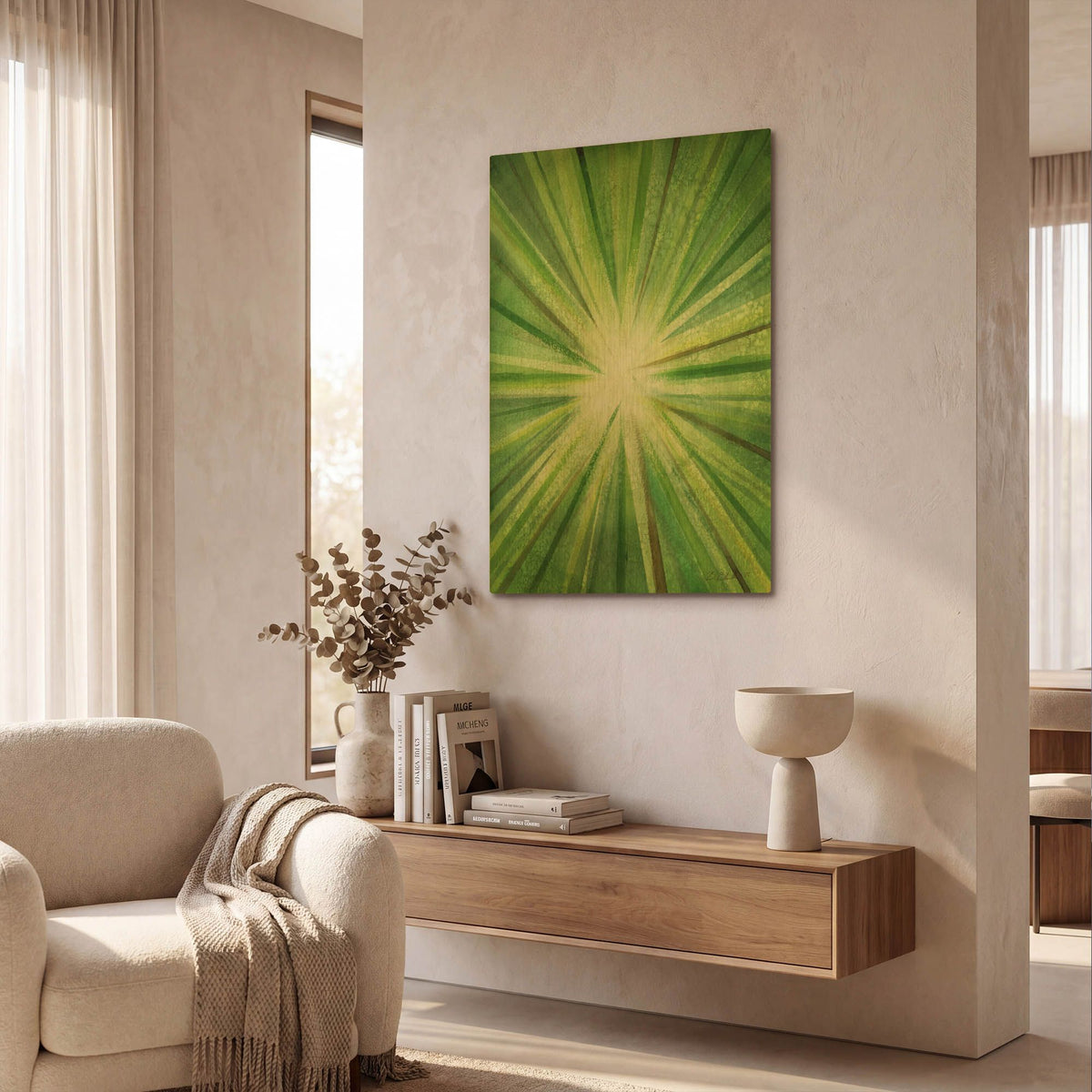 'Up Through The Trees 1' By Brett Blumenthal Gold Metal Wall Art