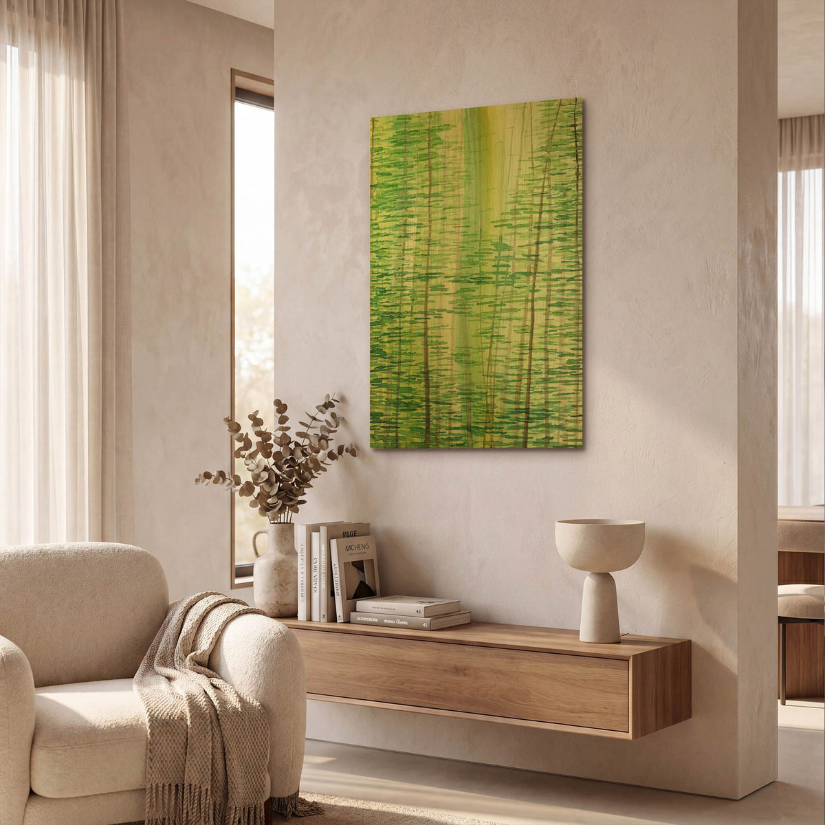'Up Through The Trees 2' By Brett Blumenthal Gold Metal Wall Art