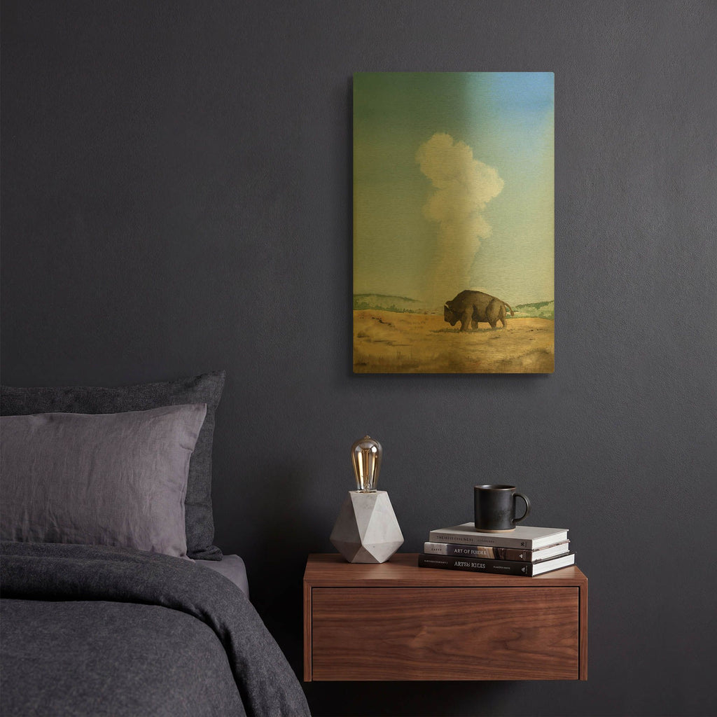 'Yellowstone' By Brett Blumenthal Gold Metal Wall Art