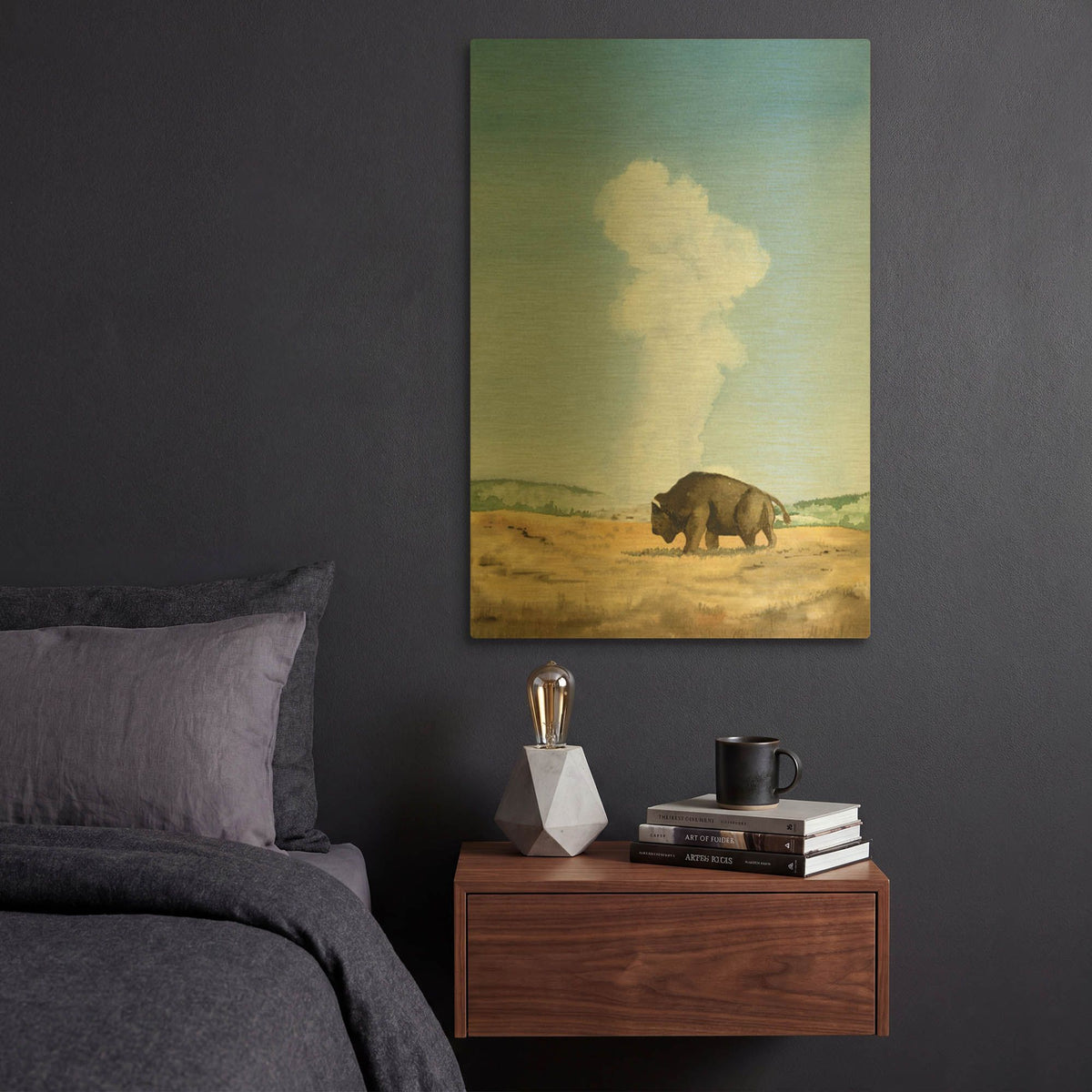 'Yellowstone' By Brett Blumenthal Gold Metal Wall Art