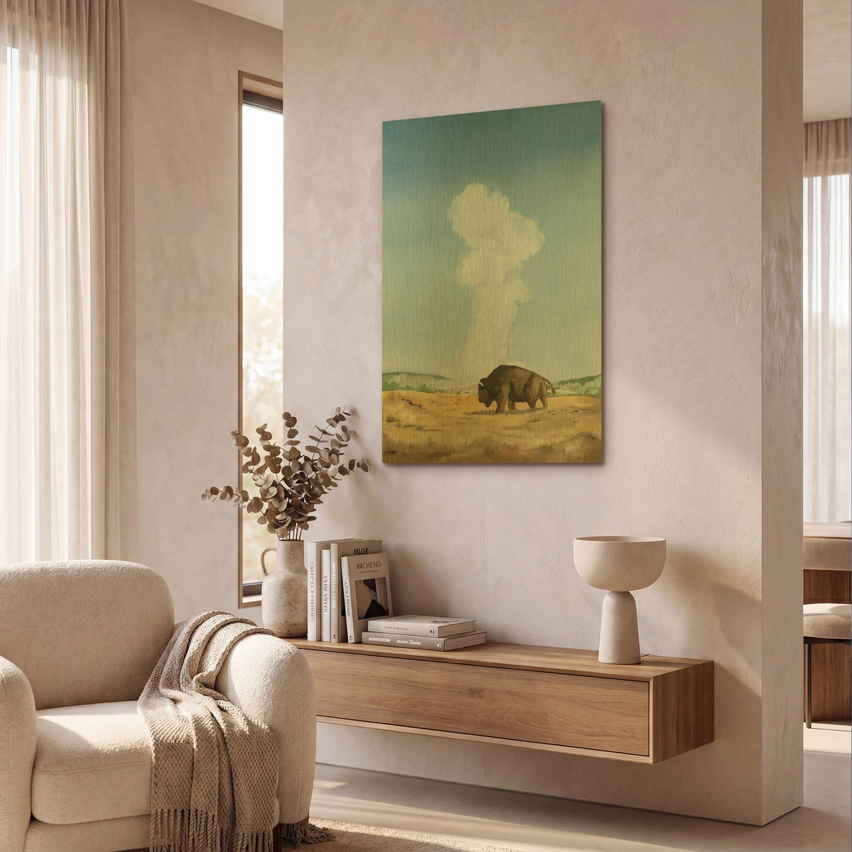 'Yellowstone' By Brett Blumenthal Gold Metal Wall Art