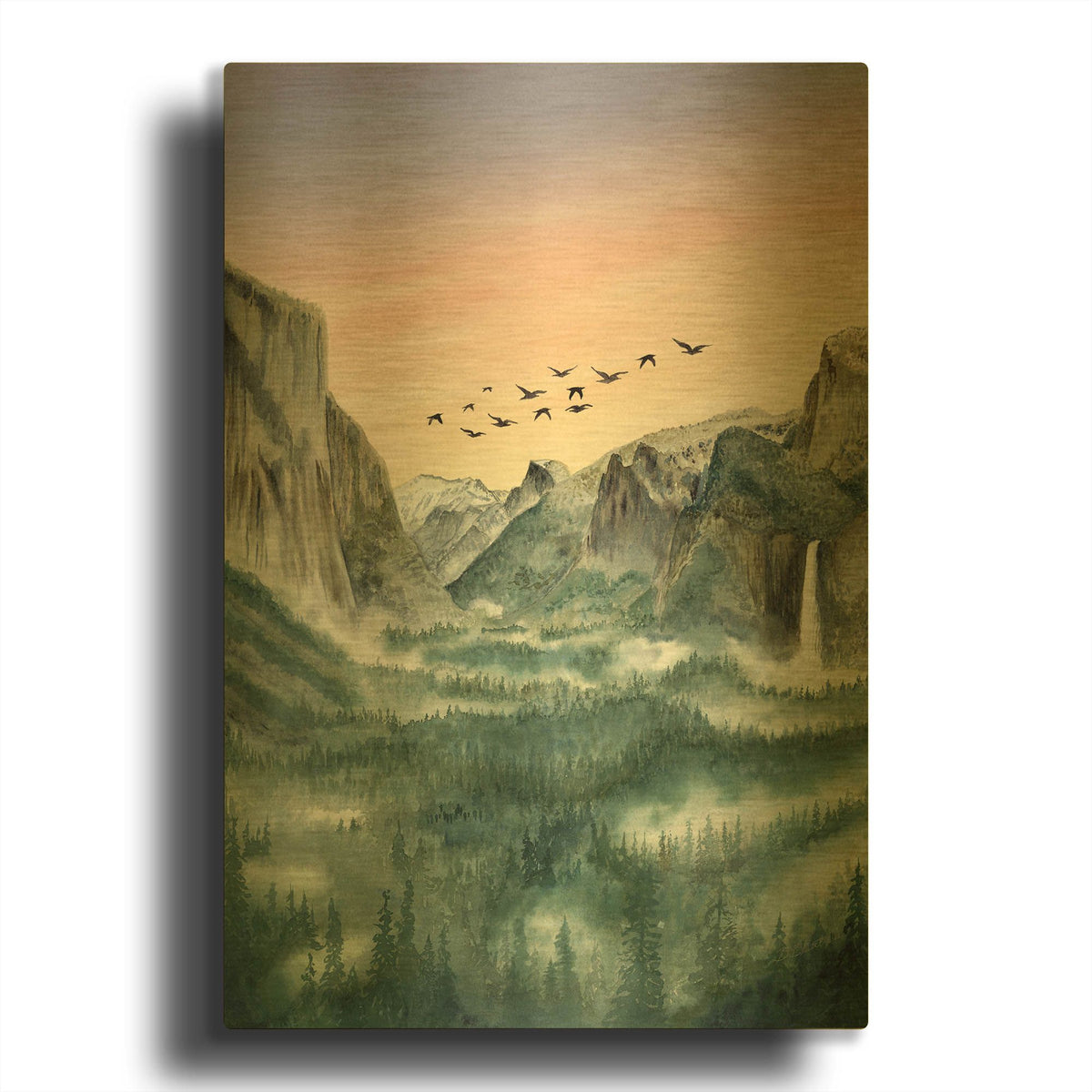 'Yosemite' By Brett Blumenthal Gold Metal Wall Art