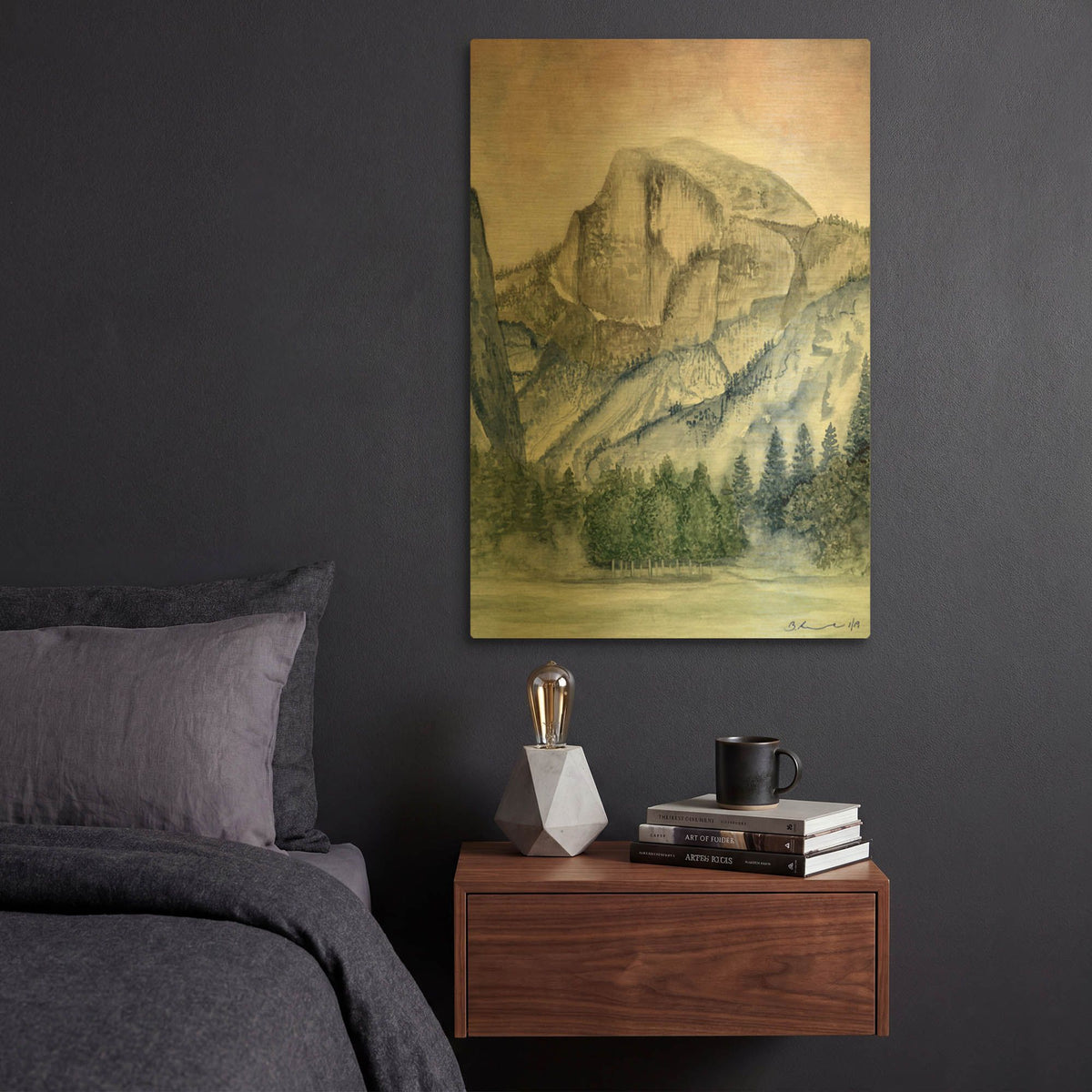 'Yosemite 2' By Brett Blumenthal Gold Metal Wall Art
