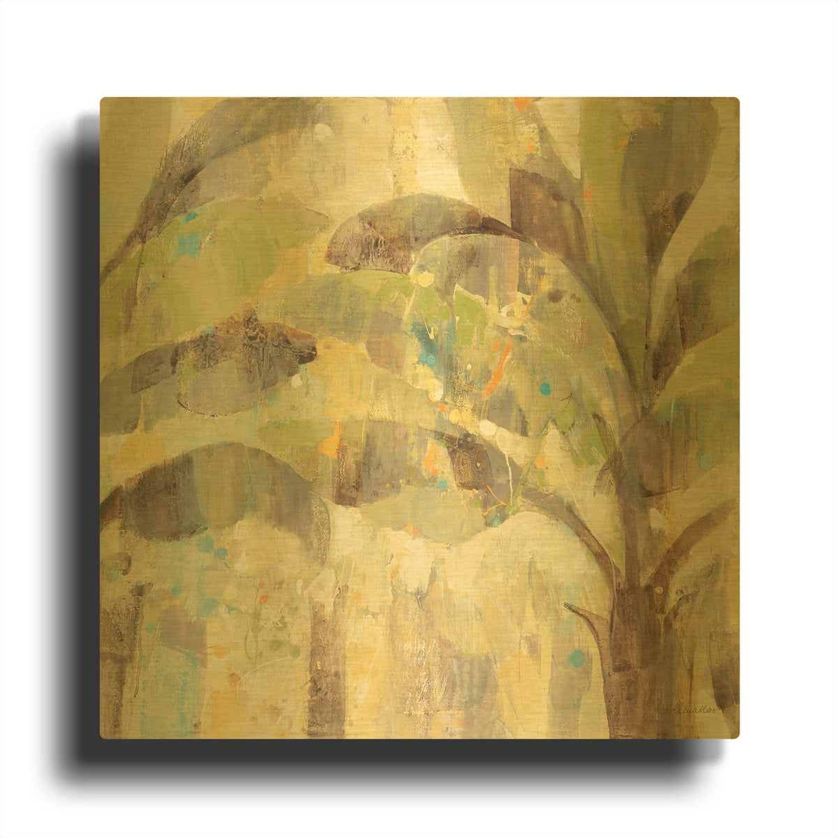 'Bimini 2' By Albena Hristova Gold Metal Wall Art