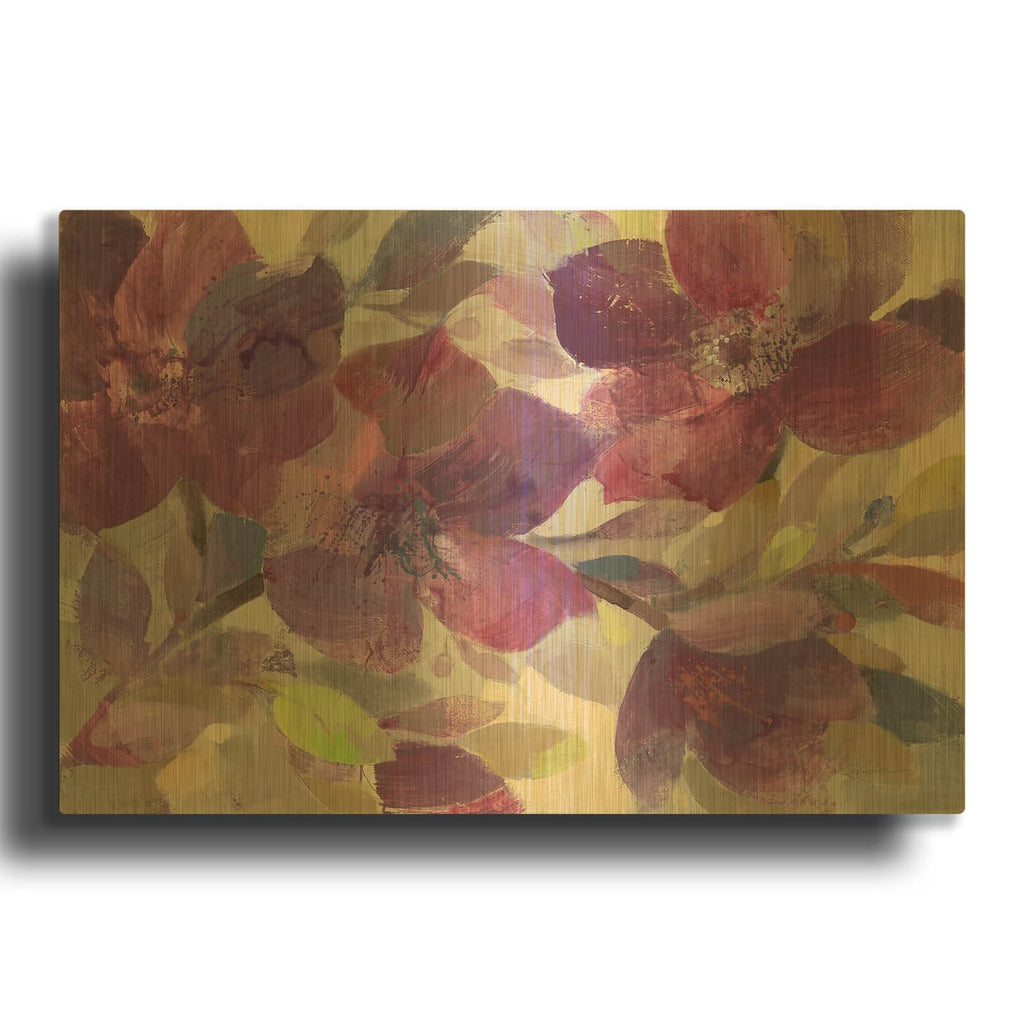 'Autumn Blooms' By Albena Hristova Gold Metal Wall Art