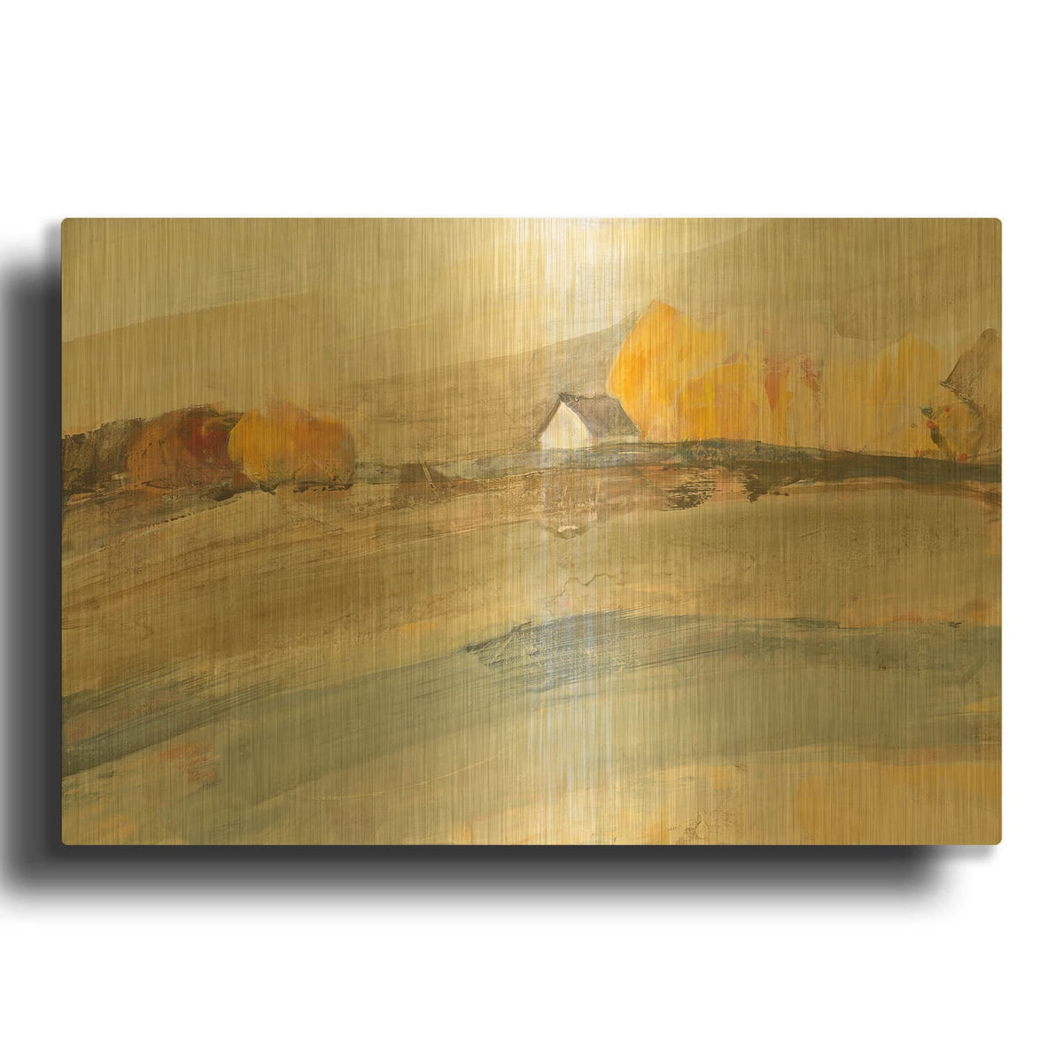 'Coming Home Neutral' By Albena Hristova Gold Metal Wall Art